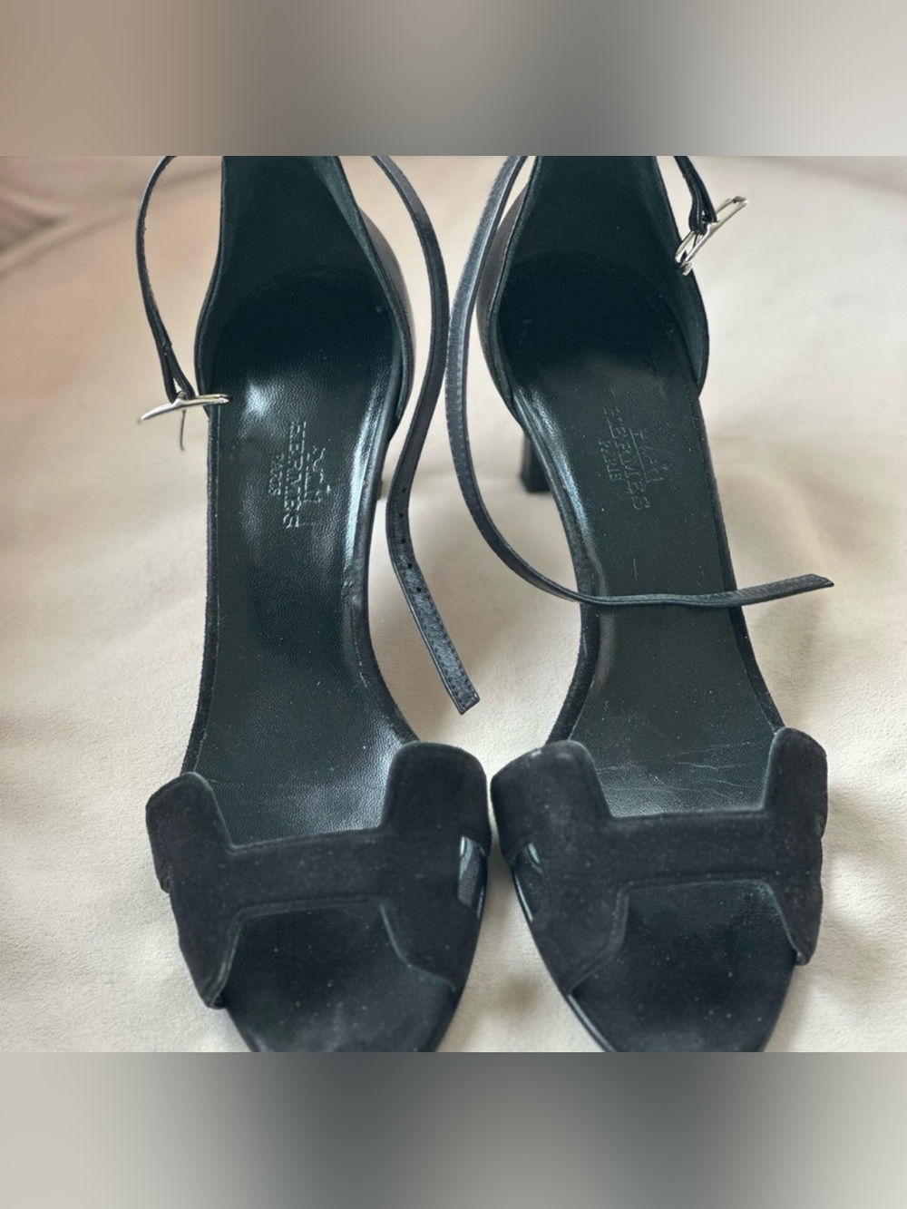 Hermes suede Joy sandal